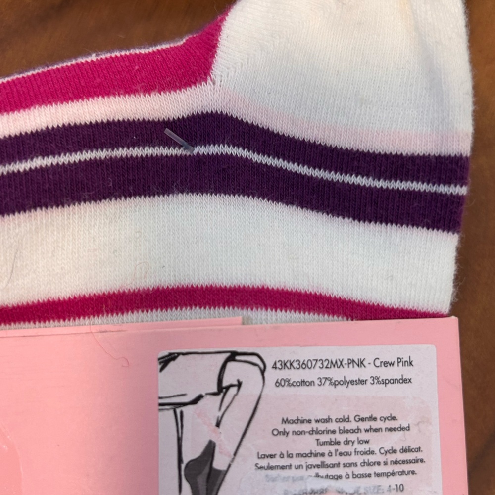 Kate Spade Lolly Penn Valley Patent Striped Mini Pouch Wallet‎ & 3 New Socks - Picture 3 of 8